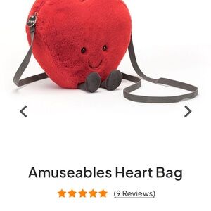 Jellycat Amuseables Heart Bag - Bright Red
